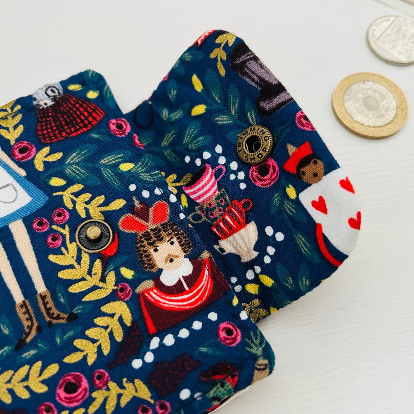 Alice in Wonderland mini bifold wallet