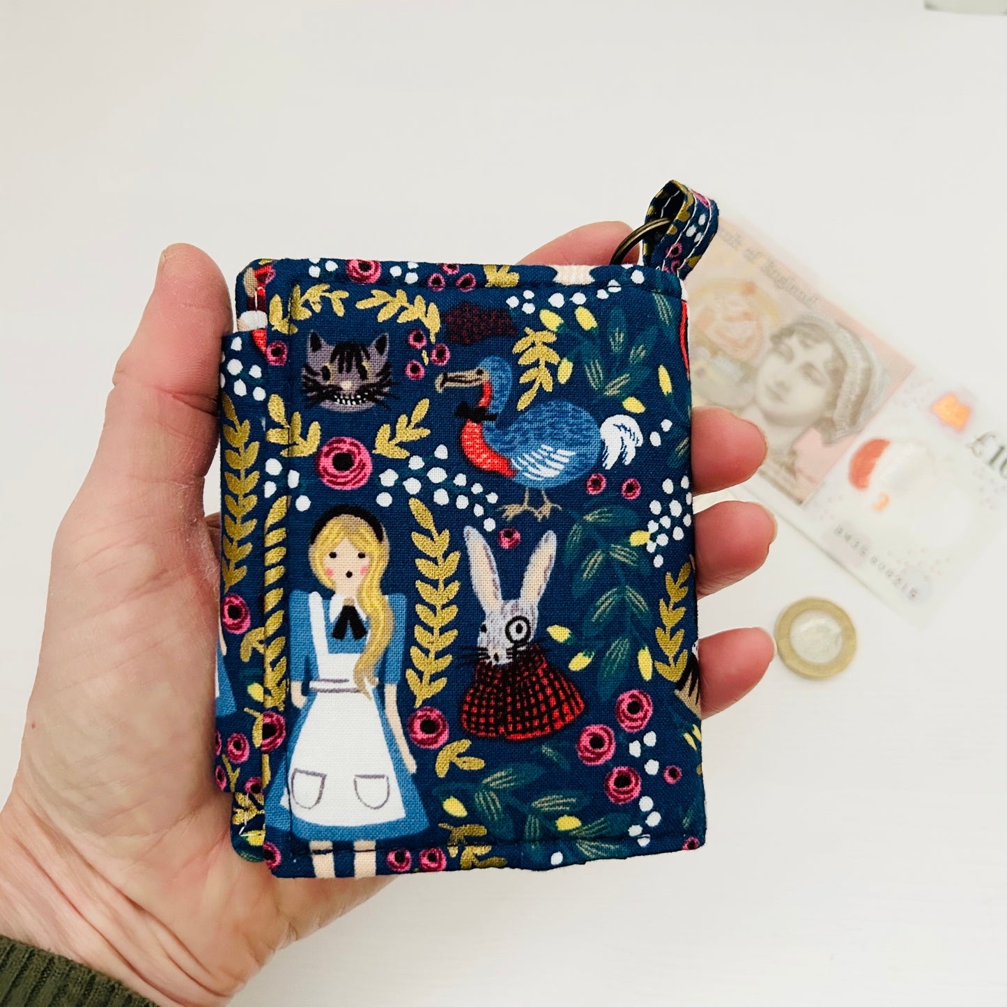 Alice in Wonderland mini bifold wallet