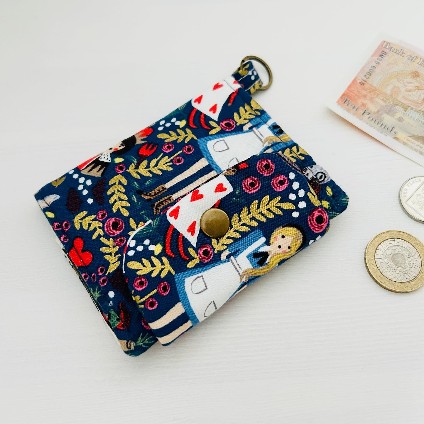 Alice in Wonderland mini bifold wallet