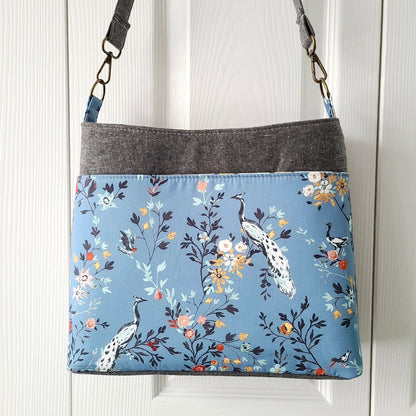 Sky Blue Peacock Shoulder Bag