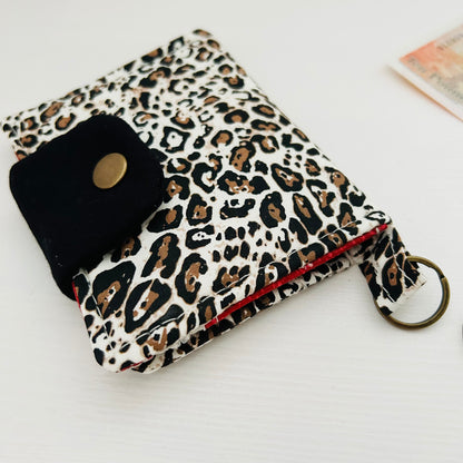 Leopard spot cotton bifold wallet