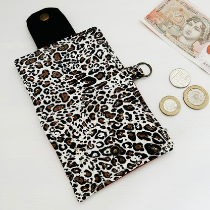 Leopard spot cotton bifold wallet