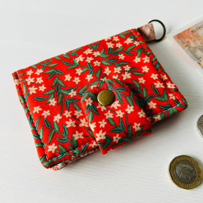 Red bramble small card and coin purse