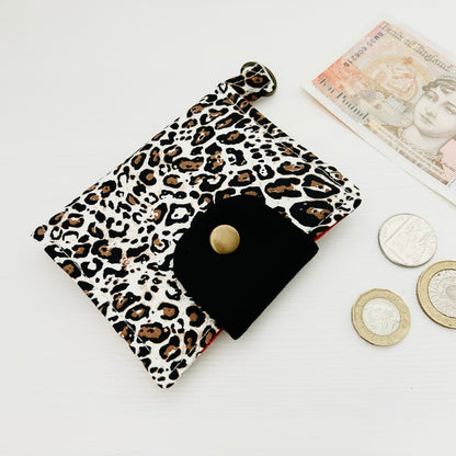 Leopard spot cotton bifold wallet