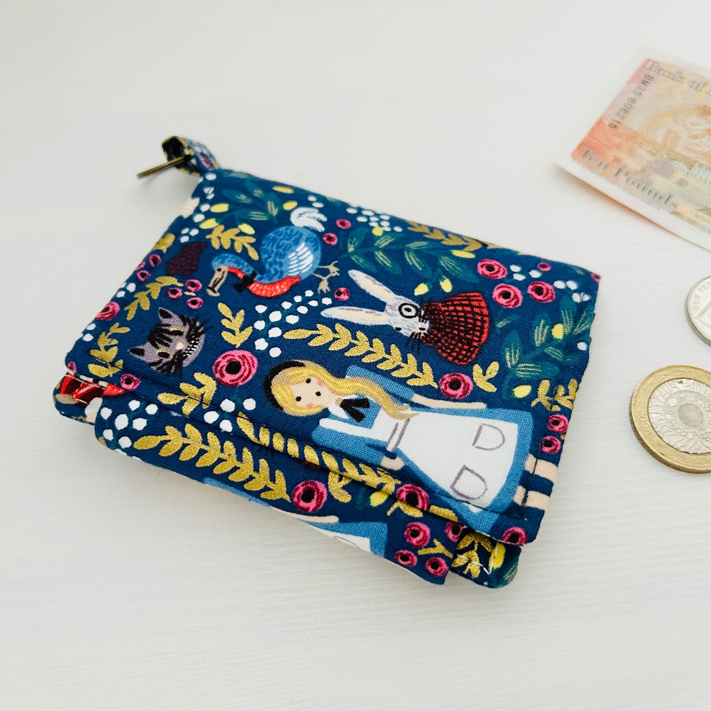 Alice in Wonderland mini bifold wallet